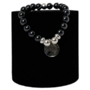 black & silver bead bracelet