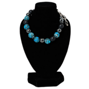 black & silver bead bracelet
