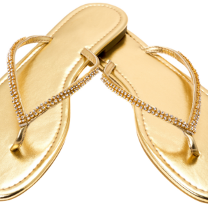 gold sandals