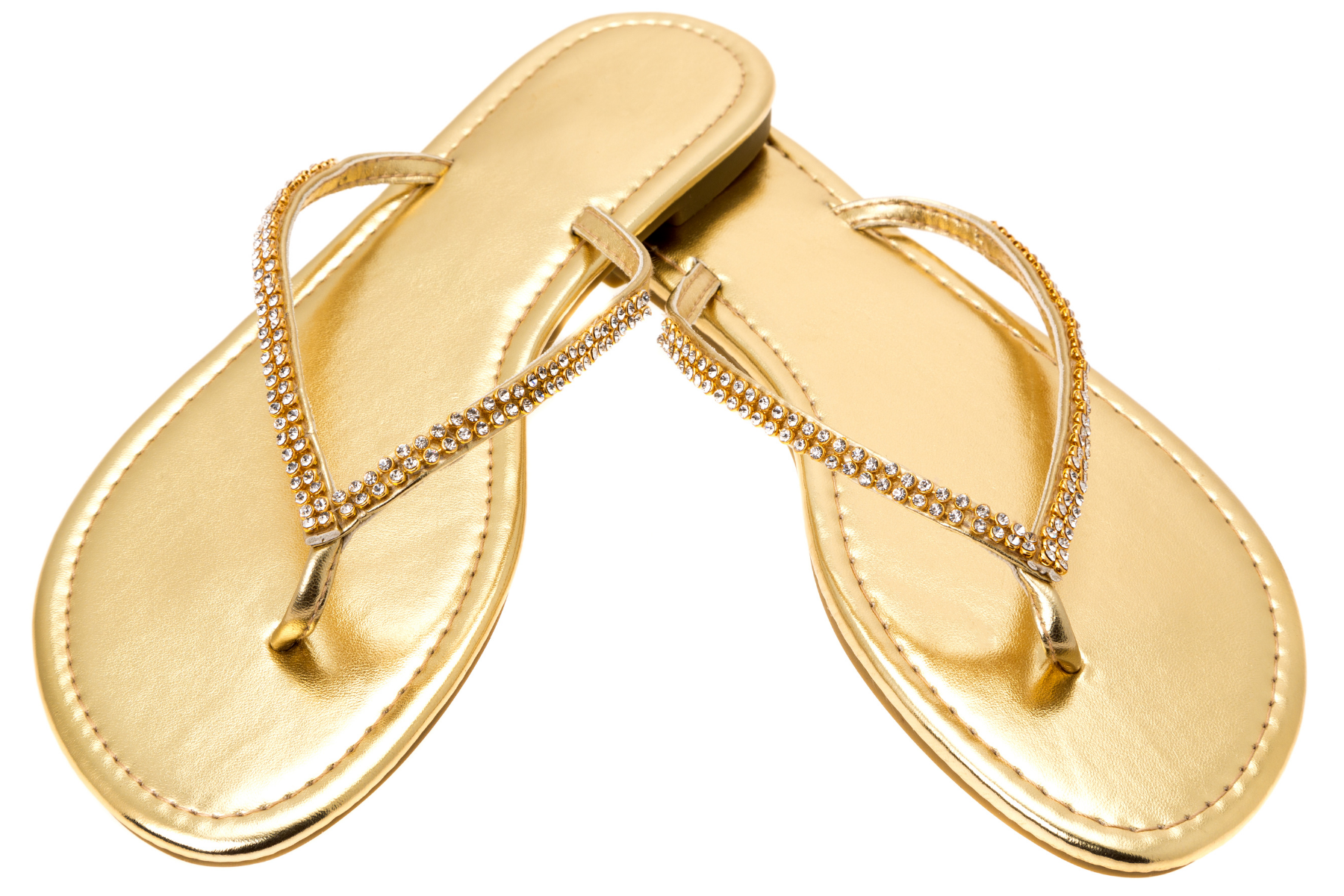 gold sandals