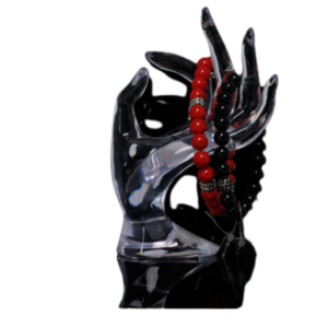 red & blk bracelets