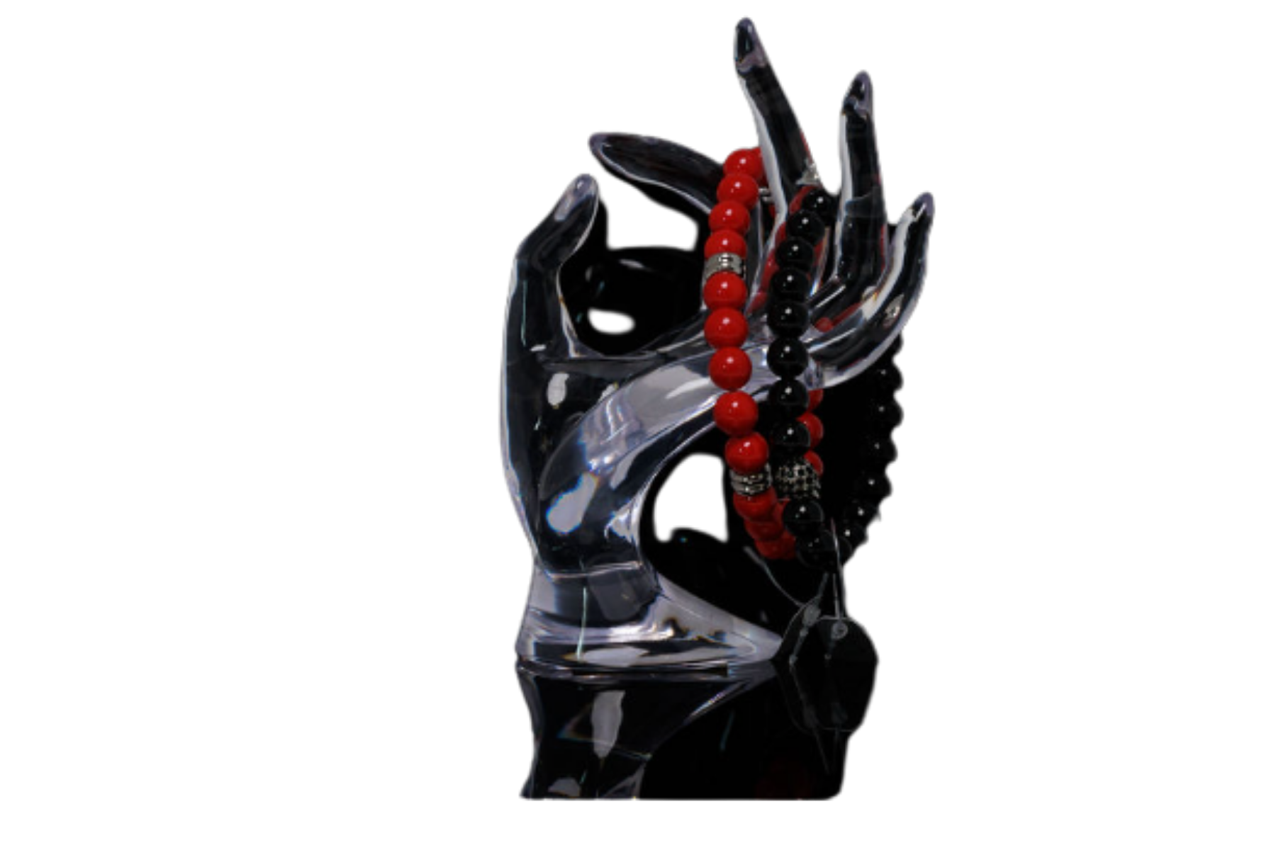 red & blk bracelets