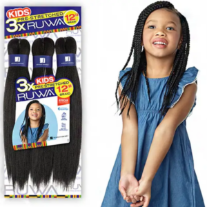 sensationnel 3x ruwa kids braiding hair 12''